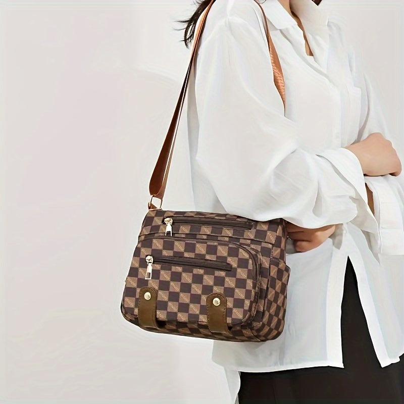Women Shoulder Handbag Multiple Pockets Bag Ladies Vegan Leather Crossbody Purse Fashion Tote Handle Satchel