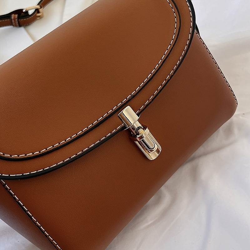 PU Women's Shoulder Bag, Large Capacity, Comfortable And Versatile, Small Square Bag, Commuting Fashion, Simple Crossbody Bag