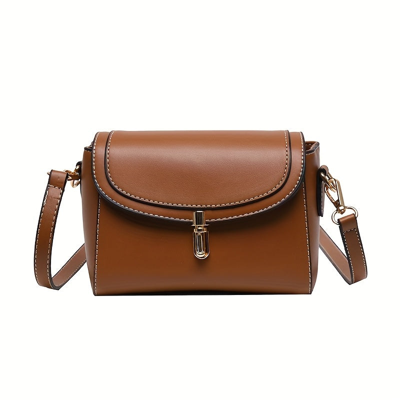 PU Women's Shoulder Bag, Large Capacity, Comfortable And Versatile, Small Square Bag, Commuting Fashion, Simple Crossbody Bag
