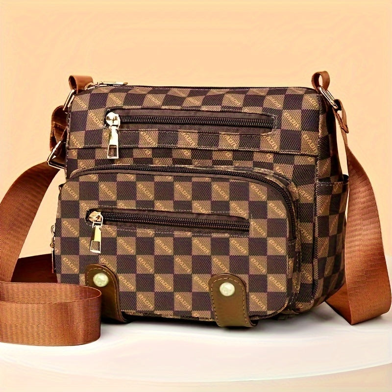 Women Shoulder Handbag Multiple Pockets Bag Ladies Vegan Leather Crossbody Purse Fashion Tote Handle Satchel