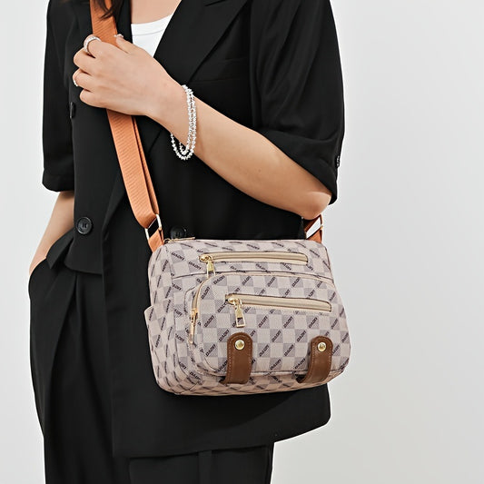 Women Shoulder Handbag Multiple Pockets Bag Ladies Vegan Leather Crossbody Purse Fashion Tote Handle Satchel