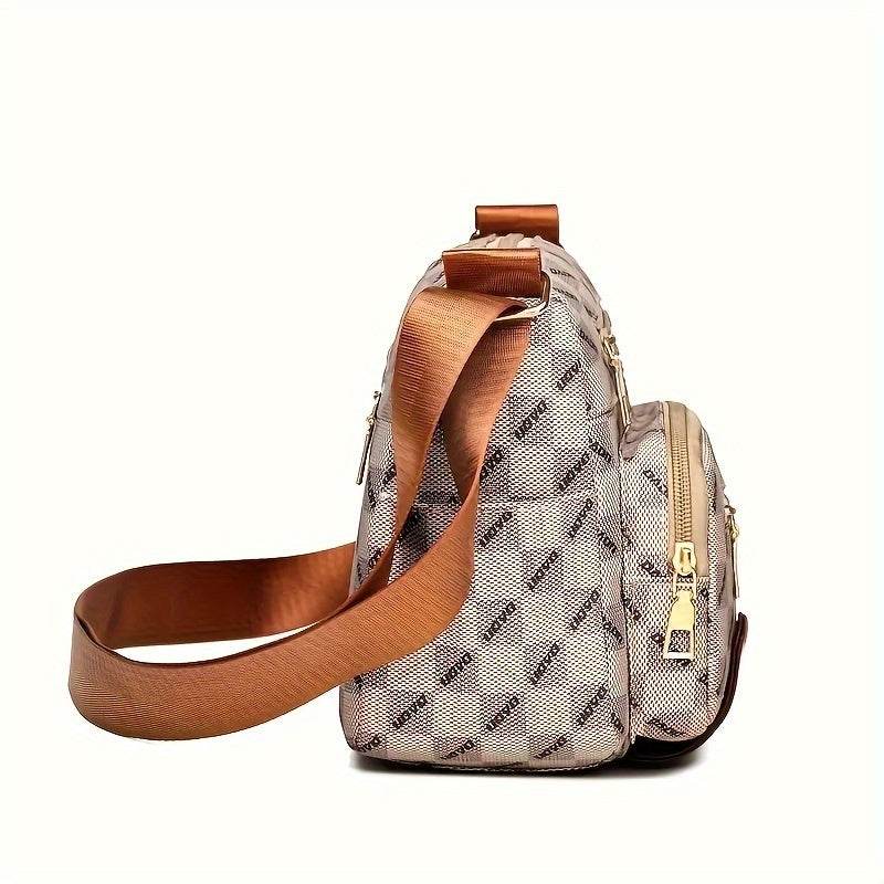 Women Shoulder Handbag Multiple Pockets Bag Ladies Vegan Leather Crossbody Purse Fashion Tote Handle Satchel