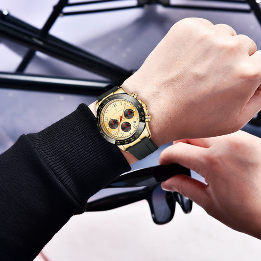 Men Watch Chronograph Quartz Dress Watch For Men Classic Business Fashion Waterproof Wristwatches With Date Elegant Gift
