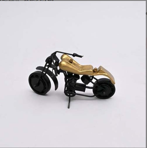 Decorative Old School Cycle Miniature Vintage Iron & Wood Table Accent Sculpture